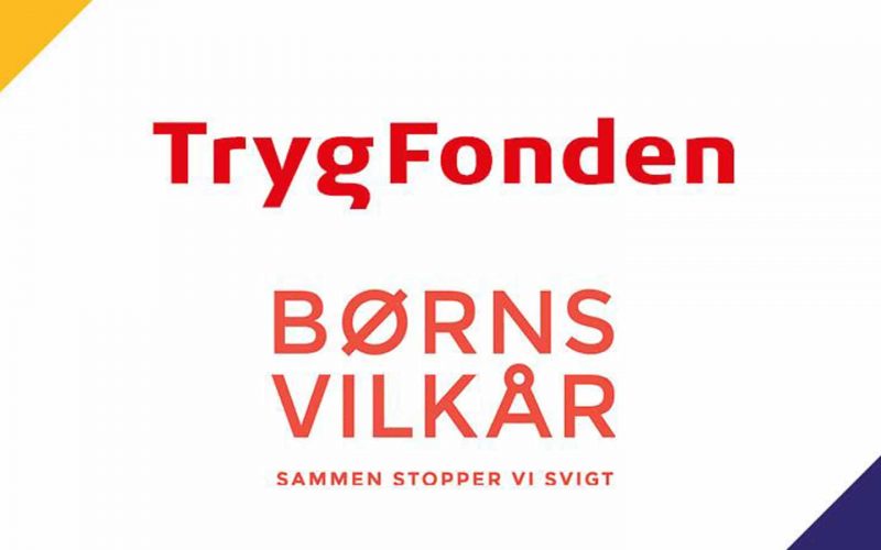 Hvid baggrund med TrygFondens og Børns Vilkårs logo ovenpå.