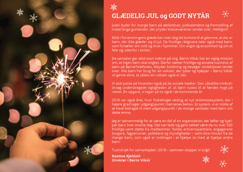 Julekort fra Børns Vilkår