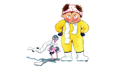 Tegning af Tim og Tove