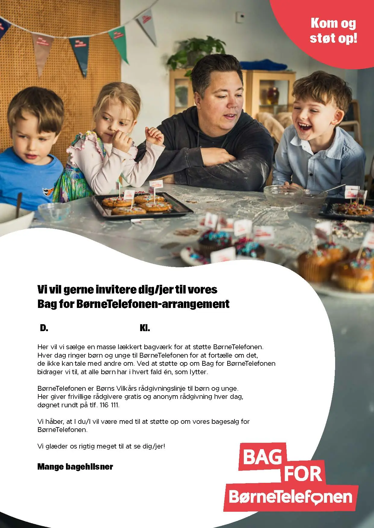Invitation til bagearrangement til institutioner